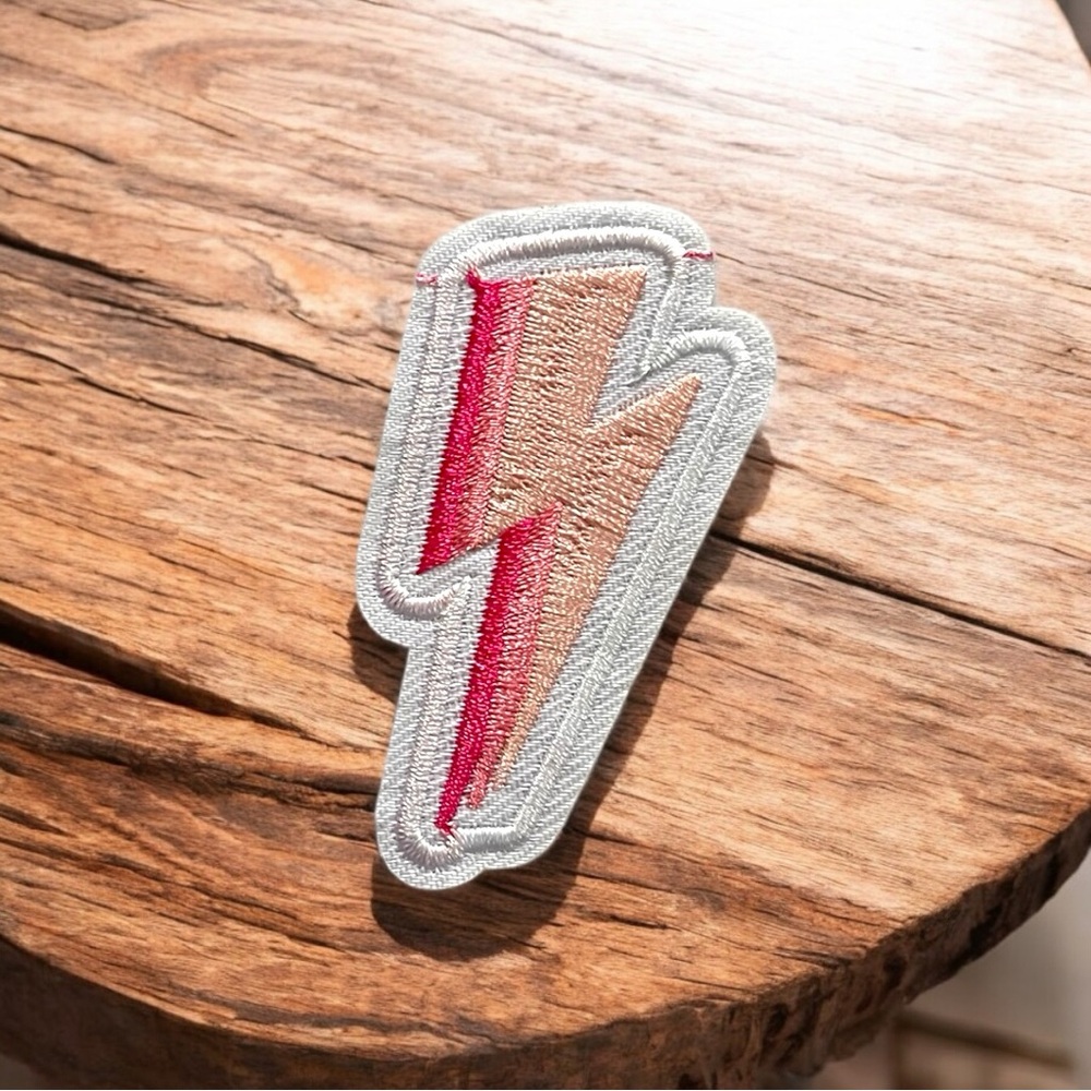 Lightning Bolt Embroidered Patch